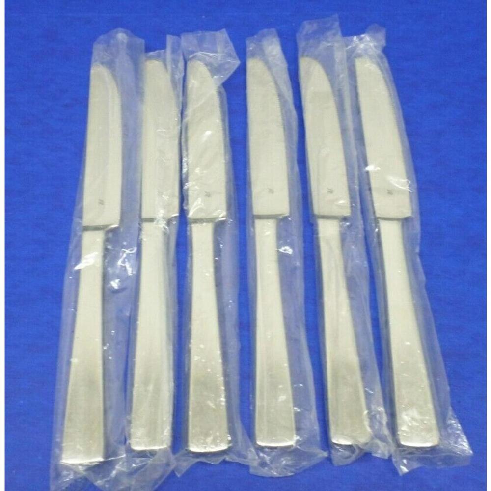 6 WMF Cromargan ROYAL Glossy Wide Handle 18/10 Stainless Flatware DINNER KNIVES